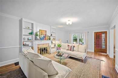 Spacious and light-filled living room.