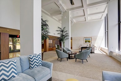 This photo showcases a spacious, modern lobby with