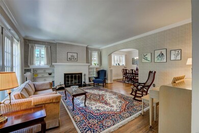 The formal entry hall opens to the spacious light-