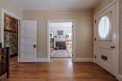 View from front entry into living room