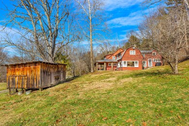 Side view with shed