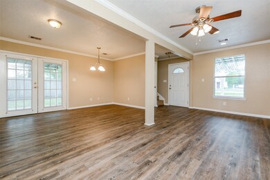 This view shows the French Door access to the second patio area
