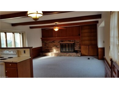 Great brick wall with built-ins surround the secon