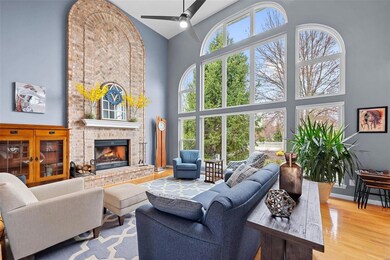 2 Story Great room with wood burning fireplace