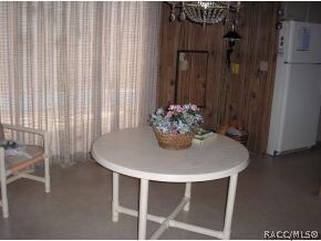 Dining area opens to porch
