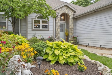 Landscaping and front entry