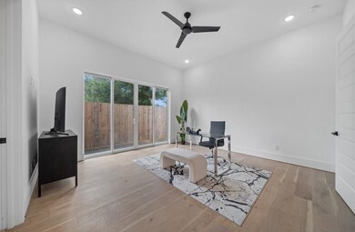 Sliding door leads to the back yard.