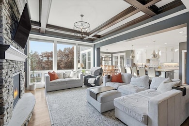 With a view and coffered ceilings!