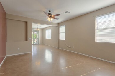 Living room into dining room