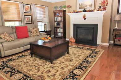 Gas fireplace.