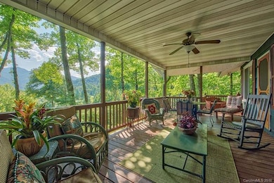 Porch overlooking Maggie Valley Club Golf Course