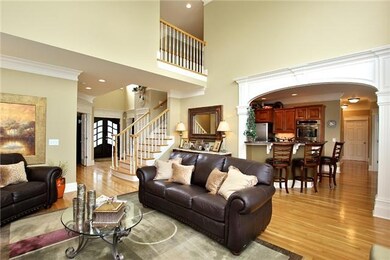 2 half baths at each end of main level  