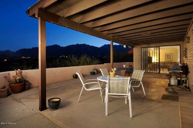 back patio with mountain views