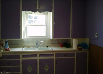 Kitchen sink overlooks the back yard.