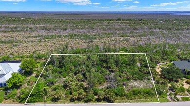 Aerial view of property's location with property parcel outlined