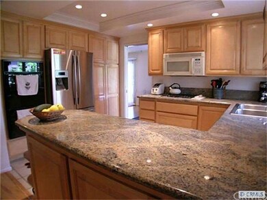 Granite counters and oak cabinets