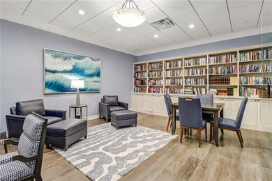 Welcoming library with reading nook