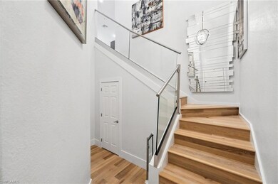 Stairway with wood-type flooring