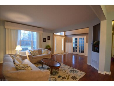 living room open to foyer