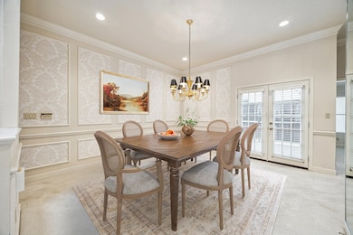 The formal dining area connects effortlessly to th