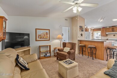 Living Room looking to kitchen