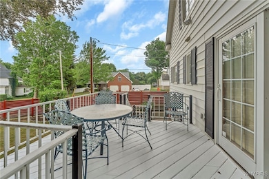 Spacious deck off of den/office