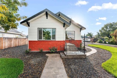 View of front of property with brick siding