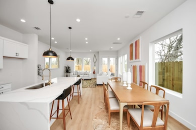 Kitchen is open to the dining area