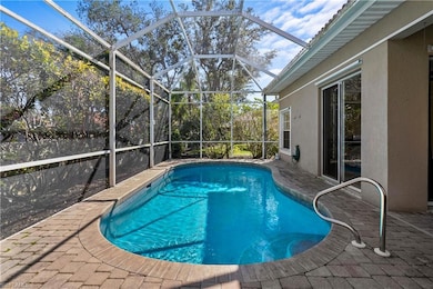 View of pool featuring a lanai and a patio area