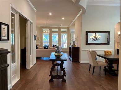 Entry way with crown molding lots of architectural detail