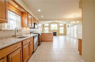 Huge kitchen upgraded cabinets and granite counter