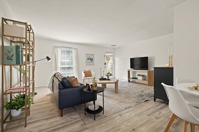 View from kitchen of the front entry door