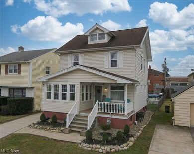 View of front of property with covered porch