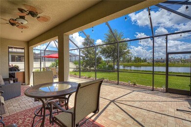 Lanai overlooking pond