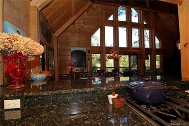 VIEW FROM KITCHEN TOWARD LAKE