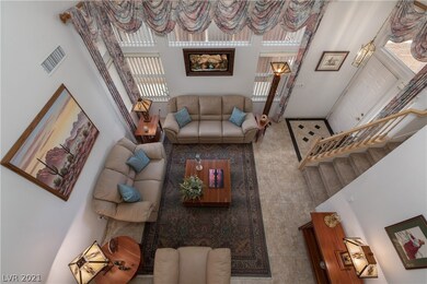 Volume ceilings looking down from the second floor