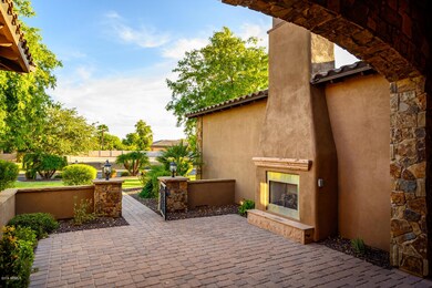 Gas Fireplace In Front Patio