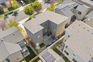 Aerial view of residential area