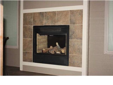 Double-Sided Fireplace View from Deck