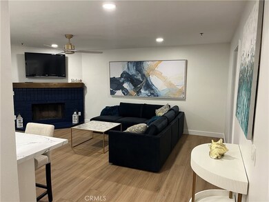 Large TV and fireplace