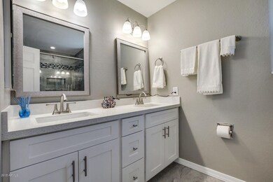 Master bath with double sinks