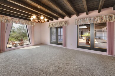 Show Stopping Wood Beams in Living Room