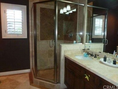 Luxurious Master Bathroom with travertine counter 