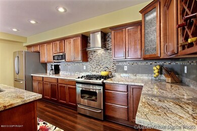 Custom slate & tile backsplash