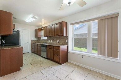 Kitchen, stainless steel appliances, granite count