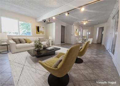 Living room - virtually staged