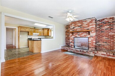 Living room and kitchen