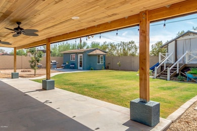 BACK PATIO, GUEST HOUSE & PLAYHOUSE