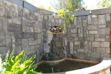 Pond w waterfall in backyard