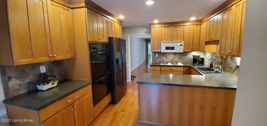 Kitchen has great storage space